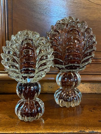 Paire De Boules En Verre De Murano, Circa 1970-1980