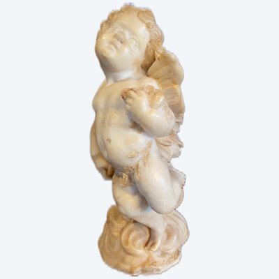 Bezaubernde Alabasterstatue aus dem 18. Jahrhundert: Zephyr, Gott der Winde