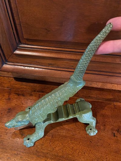 Crocodile Mâche Bouchon De Pharmacie, Fin Du XIX Eme Siècle