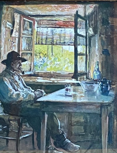 Peasant Interior by Eugène Villon (1879-1951)