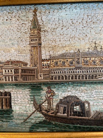 Großes Mikromosaik: Venedig, 19. Jahrhundert