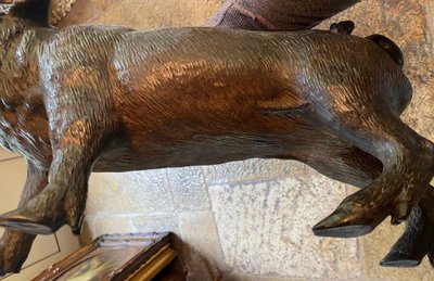 Rare Terracotta Boar, Austrian, Late 19th Century