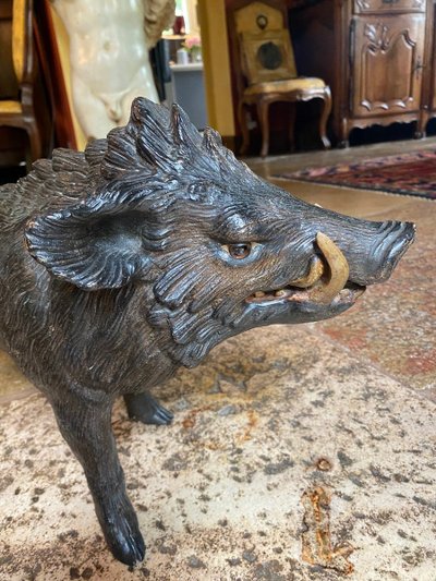 Rare Terracotta Boar, Austrian, Late 19th Century