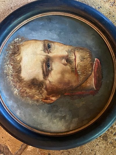The Decapitated Head of Saint John the Baptist in a Tondo, Early 19th Century