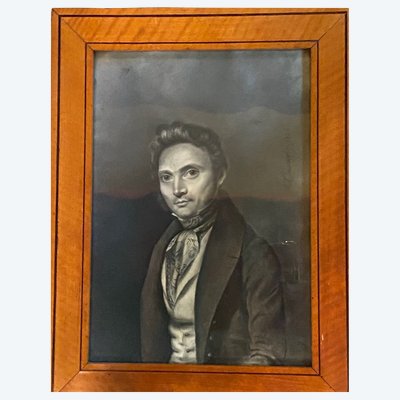 Bellissimo ritratto di un uomo con basette, firmato Cassart e datato 1895.