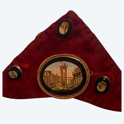 Souvenir of Rome, 19th Century Micromosaic Jewelry