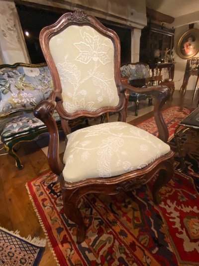 Armchair with Walnut Frame from the 18th Century