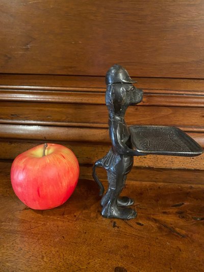 Kartenhalter für Jagdhunde aus Bronze
