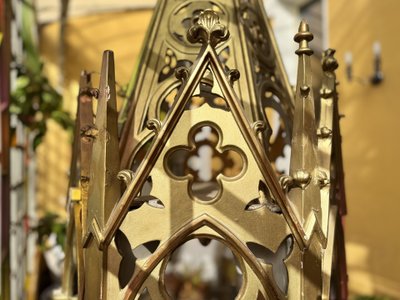 Neo-Gothic gilded wood ciborium - Circa 1900