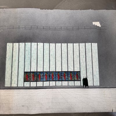 Architectural drawing project 1960 by René Vachez
