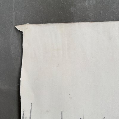 Projet dessin d’architecture 1960 par René Vachez façade d’immeuble