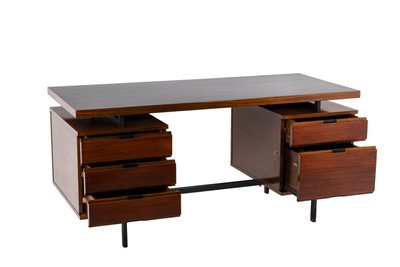 Pierre Guariche, Bureau en acajou et métal laqué, années 1960 LS61131725R