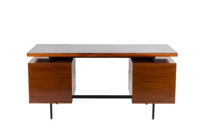 Pierre Guariche, Bureau en acajou et métal laqué, années 1960 LS61131725R