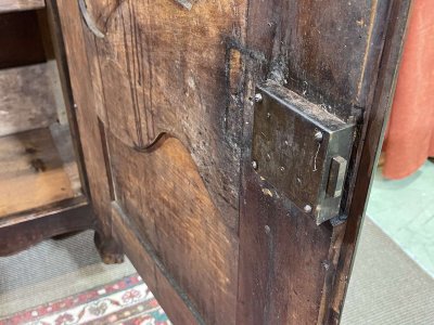 Low Louis XV style cupboard in 19th century walnut