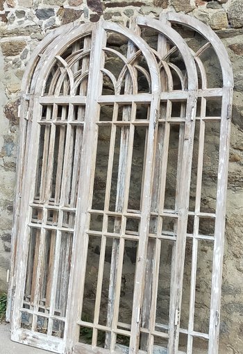 Finestre di charme Orangerie antiche Porta del laboratorio Vetrina della biblioteca Porte di legno