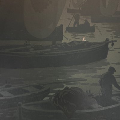 Lithographie par Henri Rivière Le Premier Quartier