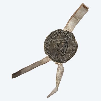 Rare medieval knight's seal - 13th or 14th century.