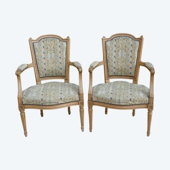 Paire De Fauteuils Louis XVI