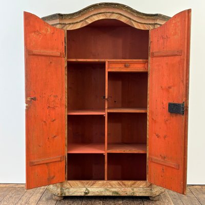 Petite armoire Alsacienne polychrome fin XVIIIe