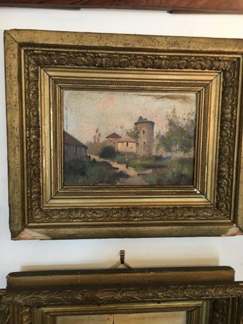 Eugène Galien-Laloue "Veduta di una casa padronale
