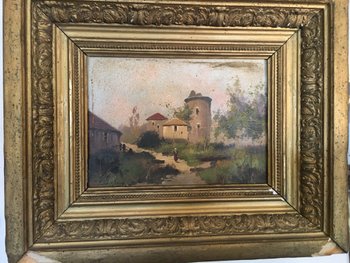Eugène Galien-Laloue "Veduta di una casa padronale