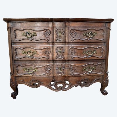 Louis XV Nîmoise-Kommode aus geschnitzter Eiche