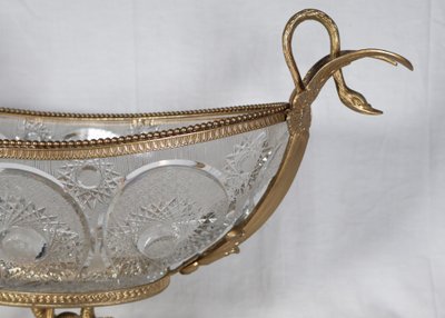 Benito Cut Crystal And Gilded Metal Bowl late 20th century