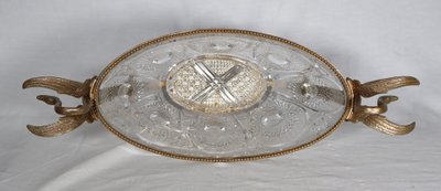 Benito Cut Crystal And Gilded Metal Bowl late 20th century