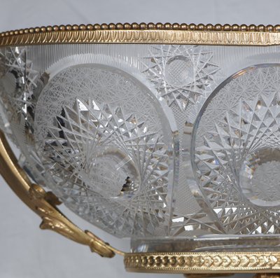 Benito Cut Crystal And Gilded Metal Bowl late 20th century