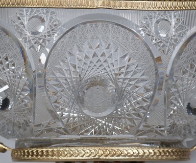 Benito Cut Crystal And Gilded Metal Bowl late 20th century