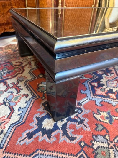 1970S BLACK METAL COFFEE TABLE
