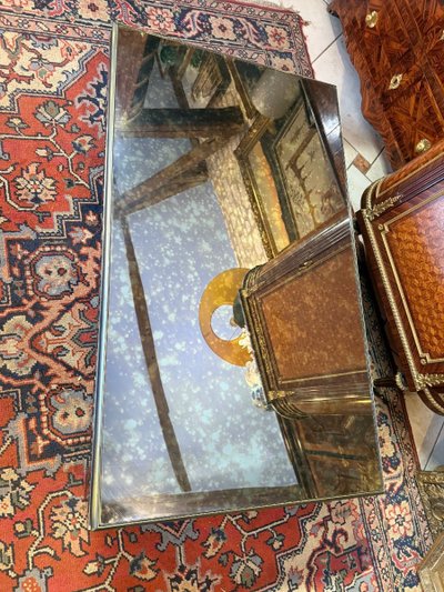 1970S BLACK METAL COFFEE TABLE
