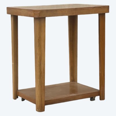 Walnut veneered rolling table