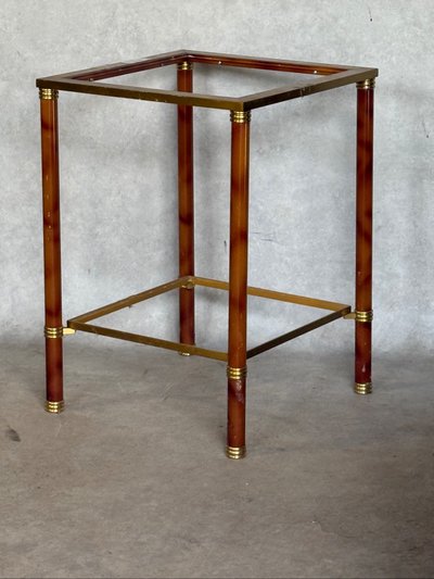 Sellette laiton et verre