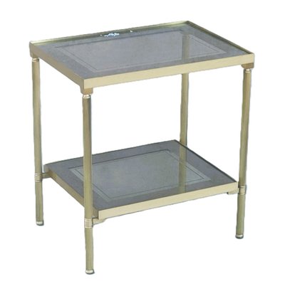 Tavolino in ottone e vetro