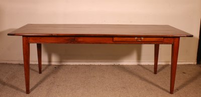 Tavolo da refettorio del XIX secolo in ciliegio largo 92 cm