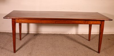 Tavolo da refettorio del XIX secolo in ciliegio largo 92 cm
