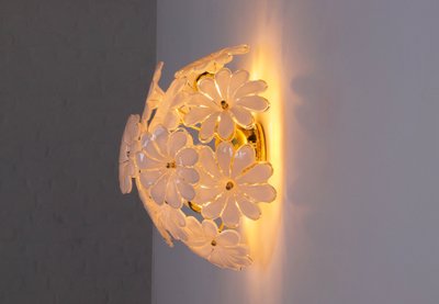 Floral ceiling light in Murano glass