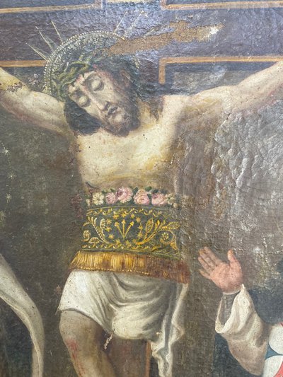 Tableau scène religieuse 