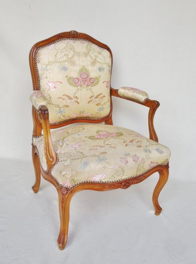 Pair of Louis XV style armchairs.