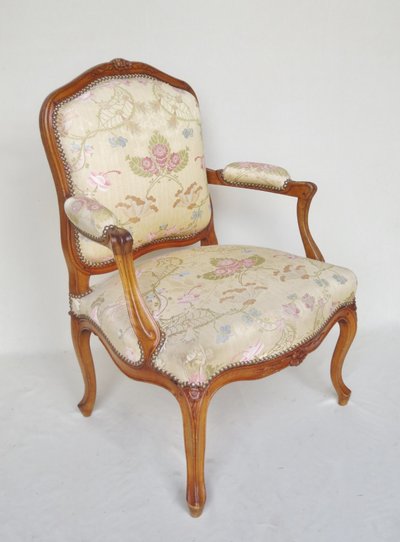 Pair of Louis XV style armchairs.