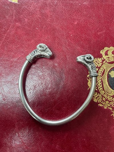 Bracelet tête de béliers argent 