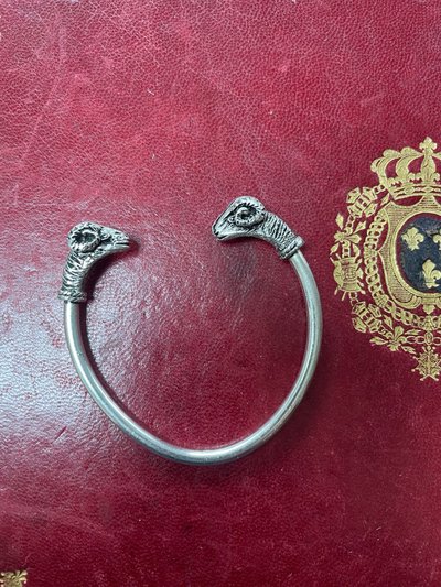 Bracelet tête de béliers argent 