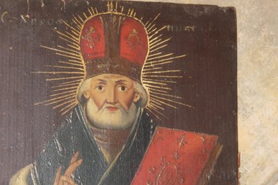 St Nicolas, Icône Grecque époque Début 19ème.