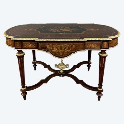 Napoleon III Marquetry Desk, 19th Century