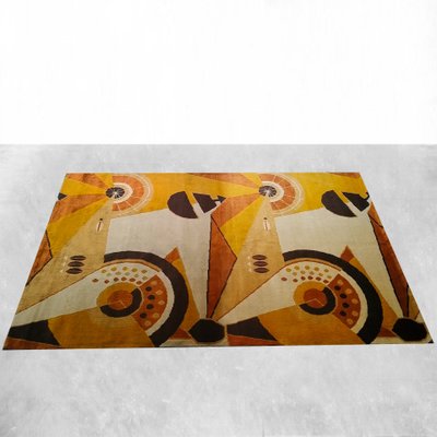 1950s Constructivist Mechanical Futuristic Rug/Tapestry. Made in France