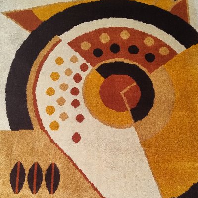 1950s Constructivist Mechanical Futuristic Rug/Tapestry. Made in France