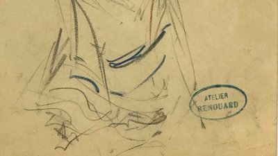 Dessin original préparatoire de P. Renouard