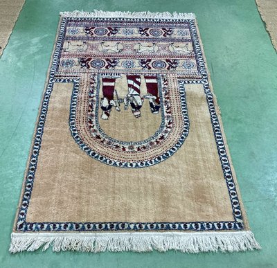 Handgeknüpfter irakischer Wollteppich – 1,80 m x 1 m