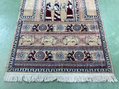 Handgeknüpfter irakischer Wollteppich – 1,80 m x 1 m